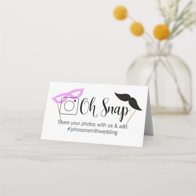 OH SNAP Folded table card photo booth  (Back)