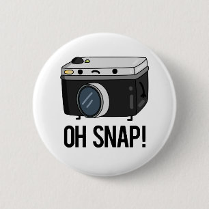 Oh Snap Funny Camera Pun 6 Cm Round Badge