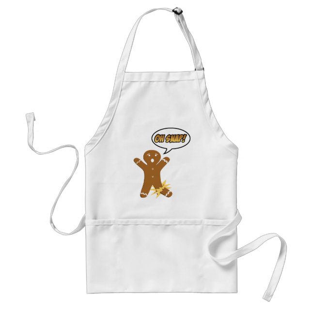 Oh Snap! Funny Christmas Gingerbread Man Standard Apron (Front)