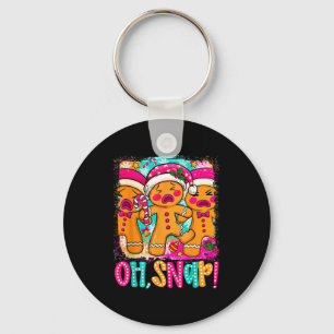 Oh Snap Funny Christmas Gingerbread Man Xmas Cooki Key Ring