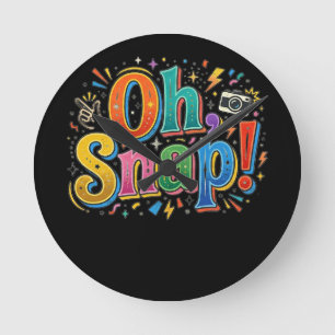 oh, Snap! Funny Gingerbread Holiday T-Shirt Round Clock