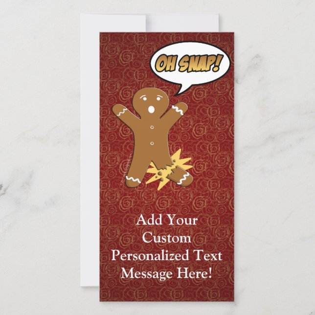 Oh Snap! Funny Gingerbread Man (Front)
