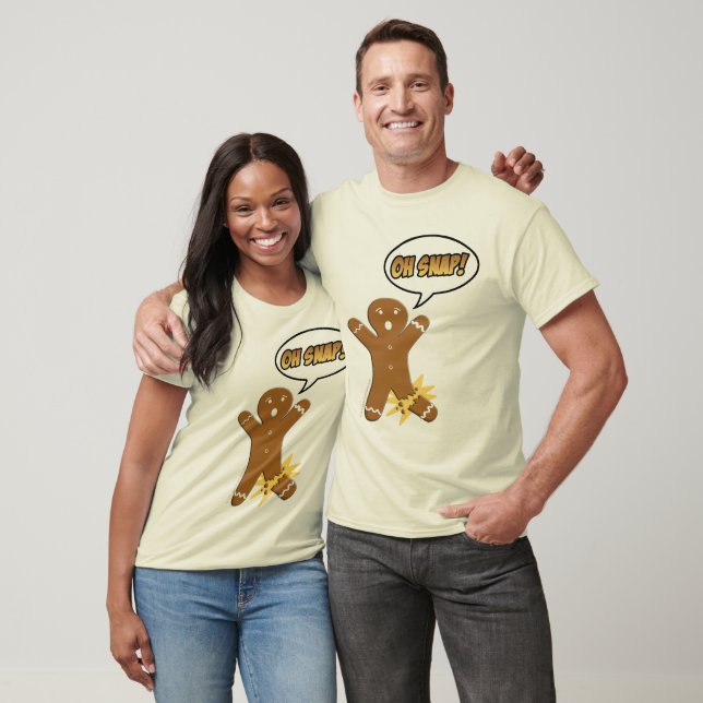 Oh Snap! Funny Gingerbread Man T-Shirt (Unisex)