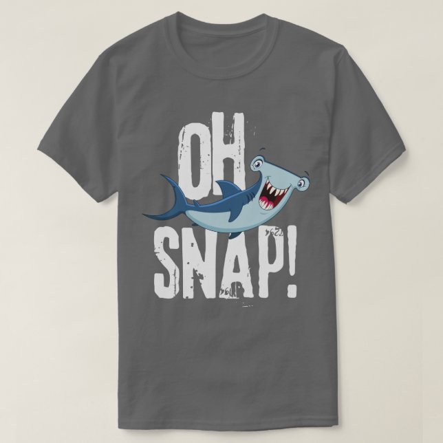 Oh Snap Funny Hammerhead Shark Lover Graphic Kids  T-Shirt (Design Front)
