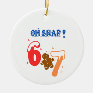 Oh Snap Gingerbread 67 Ceramic Tree Decoration