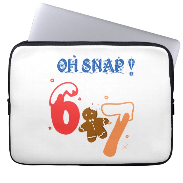Oh Snap Gingerbread 67 Laptop Sleeve (Front)