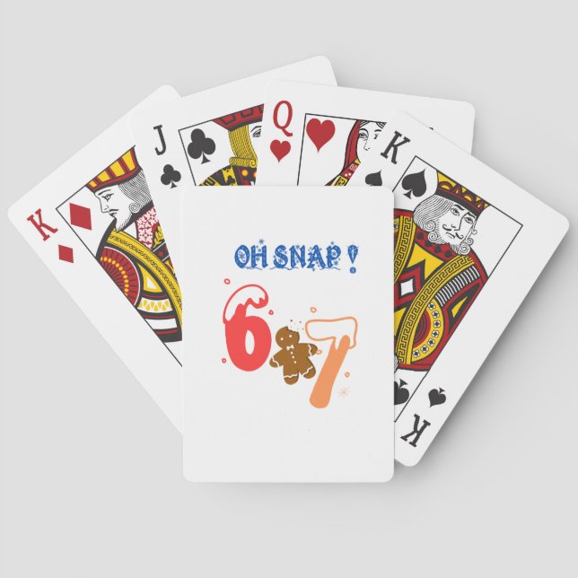 Oh Snap Gingerbread 67 Playing Cards (Back)