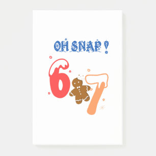 Oh Snap Gingerbread 67 Post-it Notes