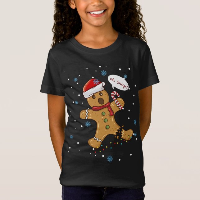 Oh Snap Gingerbread Christmas Cookies Baking Crew  T-Shirt (Front)
