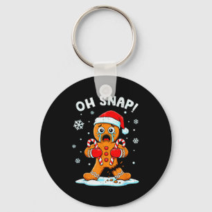 Oh Snap Gingerbread Christmas Xmas Cookie Baking H Key Ring