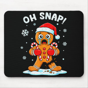 Oh Snap Gingerbread Christmas Xmas Cookie Baking H Mouse Pad