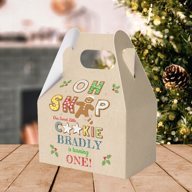 Oh Snap! Gingerbread Cookie Any Age Birthday Favour Box (Creator Uploaded)