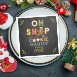 Oh Snap! Gingerbread Cookie Any Age Birthday Napkin<br><div class="desc">Celebrate in style with these trendy Birthday napkins. This design is easy to personalise with your special event wording and your guests will be thrilled when they see these fabulous napkins. Matching party items can be found in the collection.</div>