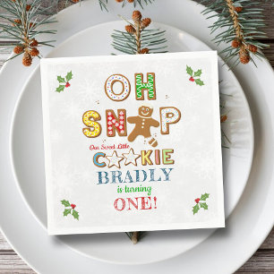 Oh Snap! Gingerbread Cookie Any Age Birthday Napkin