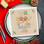 Oh Snap! Gingerbread Cookie Any Age Birthday Napkin<br><div class="desc">Celebrate in style with these trendy Birthday napkins. This design is easy to personalise with your special event wording and your guests will be thrilled when they see these fabulous napkins. Matching party items can be found in the collection.</div>