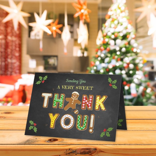 Oh Snap! Gingerbread Cookie Any Age Birthday Photo Thank You Card (Creator Uploaded)