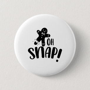 Oh Snap Gingerbread Cookie Baby 6 Cm Round Badge