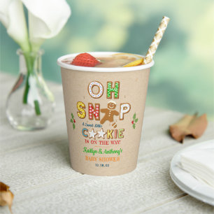 Oh Snap! Gingerbread Cookie Baby Shower Paper Cups