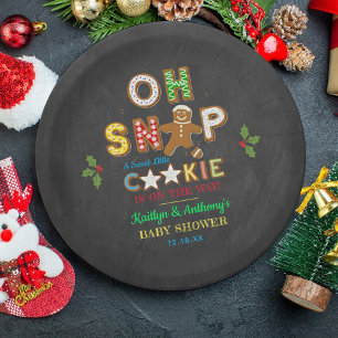 Oh Snap! Gingerbread Cookie Baby Shower Paper Plate