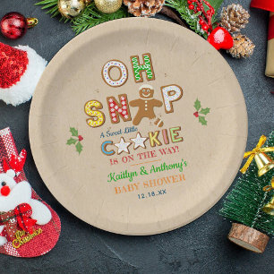 Oh Snap! Gingerbread Cookie Baby Shower Paper Plate