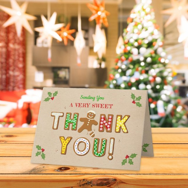 Oh Snap! Gingerbread Cookie Baby Shower Thank You Card (Creator Uploaded)