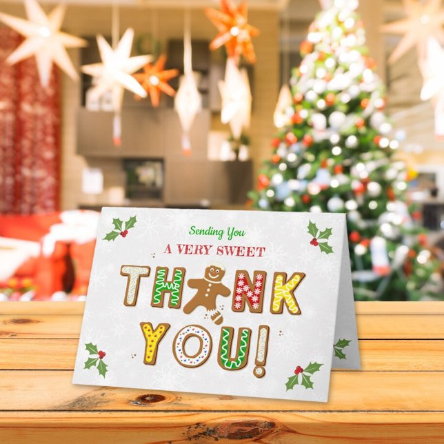 Oh Snap! Gingerbread Cookie Baby Shower Thank You Card (Creator Uploaded)