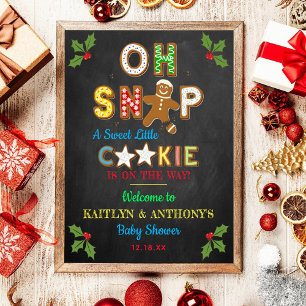 Oh Snap! Gingerbread Cookie Baby Shower Welcome Poster