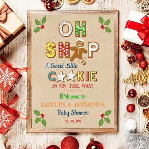 Oh Snap! Gingerbread Cookie Baby Shower Welcome Poster
