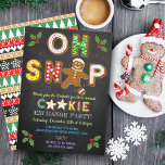 Oh Snap! Gingerbread Cookie Exchange Holiday Party Invitation<br><div class="desc">Celebrate Christmas in style this year with these trendy cookie exchange holiday party invitations. The design is easy to personalise with your own wording and your guests will be thrilled when they receive these fabulous invites.</div>