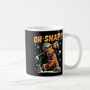 Oh Snap Gingerbread Golfer Golf Christmas Golfing Coffee Mug