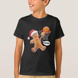 Oh Snap Gingerbread Man Basketball Sport Lover T-Shirt