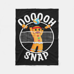 Oh Snap Gingerbread Man Blocker Christmas Volleyba Fleece Blanket