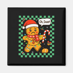 Oh Snap Gingerbread Man Christmas Adult Kids Men W Magnet