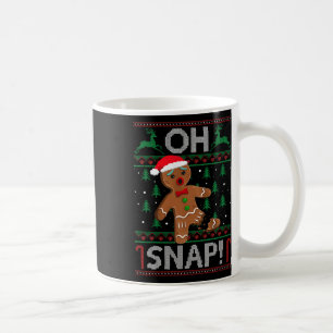 Oh Snap Gingerbread Man Christmas Funny Cookie Byk Coffee Mug