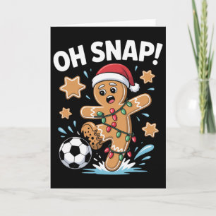 Oh Snap Gingerbread Man Christmas Soccer Pajamas A Card