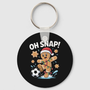 Oh Snap Gingerbread Man Christmas Soccer Pajamas A Key Ring