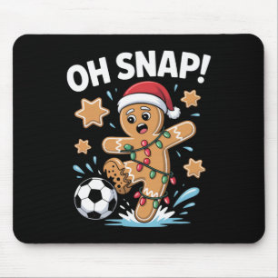 Oh Snap Gingerbread Man Christmas Soccer Pajamas A Mouse Pad