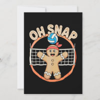 Oh Snap Gingerbread Man Christmas Volleyball Xmas