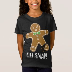 Oh Snap Gingerbread Man Cookie Broken Leg Funny T-Shirt