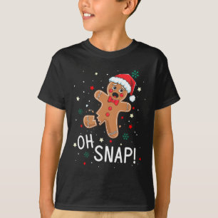 Oh Snap Gingerbread Man Cute Christmas Cookie King T-Shirt