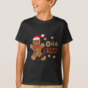 Oh Snap Gingerbread Man Merry Christmas Xmas Pajam T-Shirt