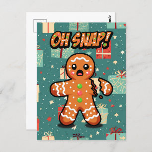 Oh Snap! Gingerbread Man Postcard