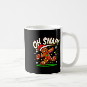 Oh Snap Gingerbread Man Santa Football Funny Chris Coffee Mug