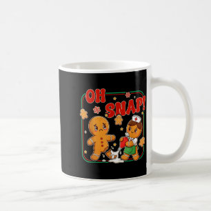 Oh Snap Gingerbread Nurse Funny Nursing Christmas  Coffee Mug