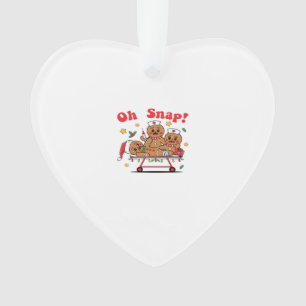 Oh Snap Gingerbread School Nurse Christmas Classic Ornament