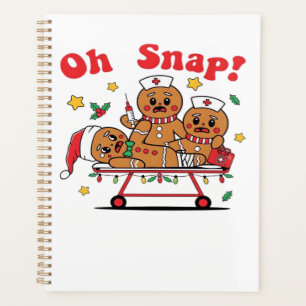 Oh Snap Gingerbread School Nurse Christmas Classic Planner