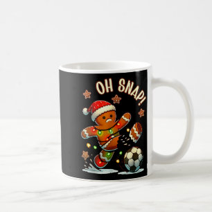 Oh Snap Gingerbread Soccer Xmas Light Holiday  Coffee Mug