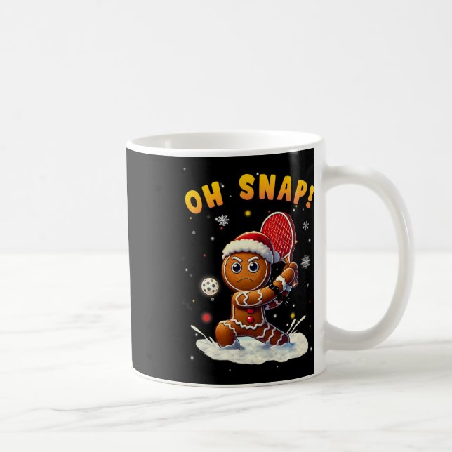 Oh Snap Gingerbreadman Christmas Picklell 1  Coffee Mug (Right)