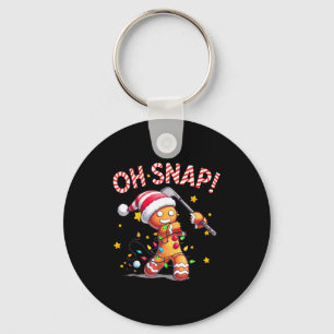 Oh Snap Gingerbreadman Xmas Golfer Golf Christmas  Key Ring