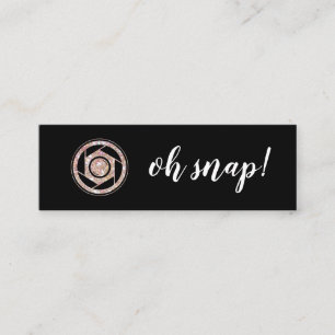 Oh Snap! Glitter Photographer Mini Business Card